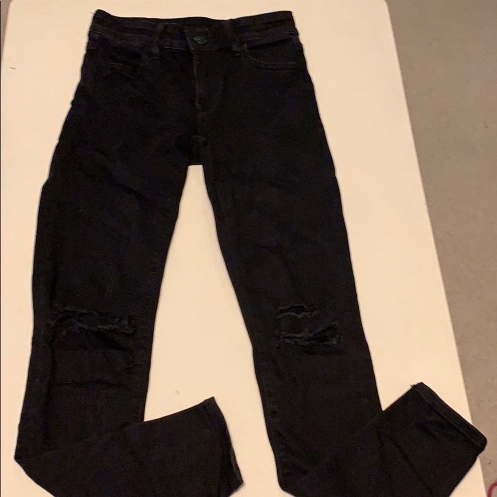 American Eagle Black Ripped Jeans
